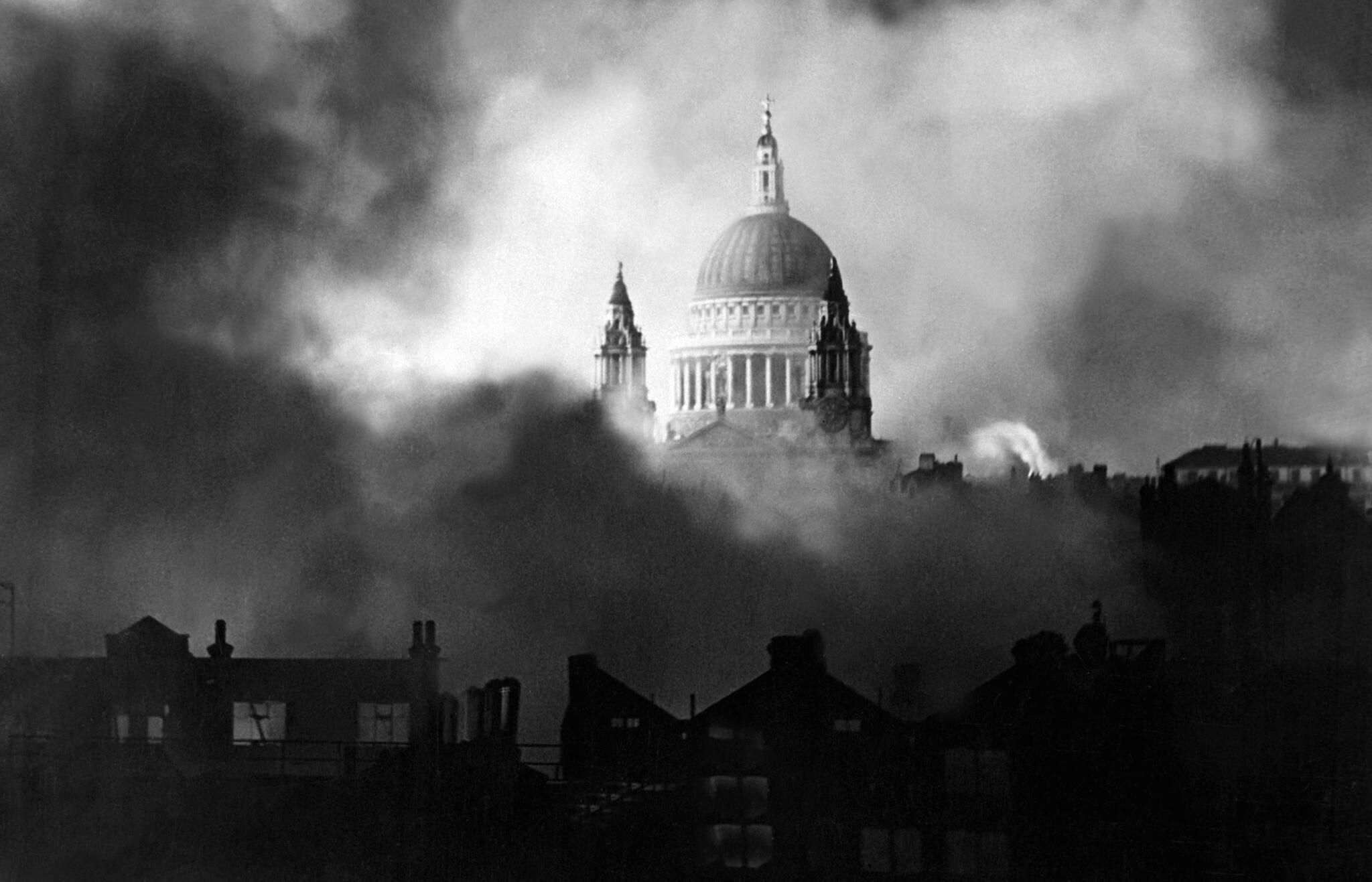 St Paul's Cathedral survives the firestorm of 29th December 1940