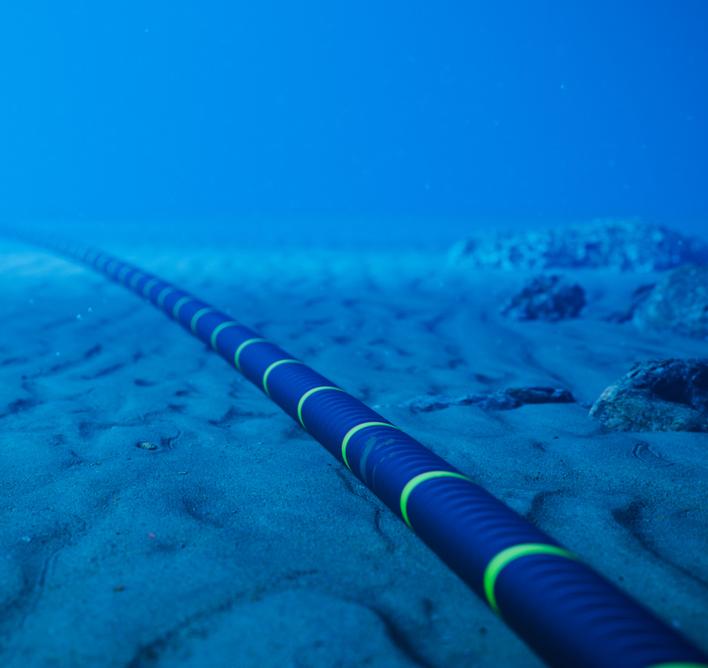 An undersea communications cable
