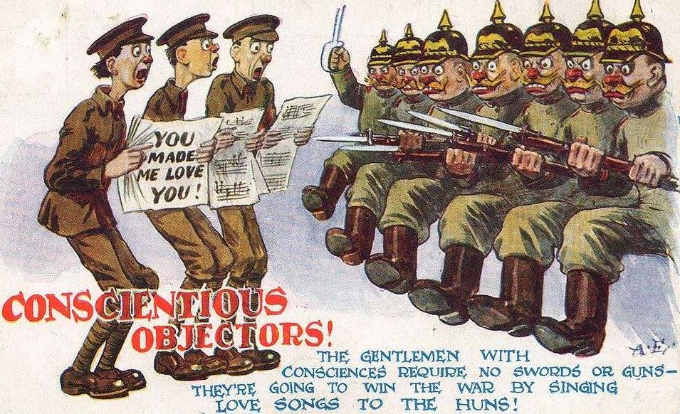 Cartoon attacking Conscientious Objectors