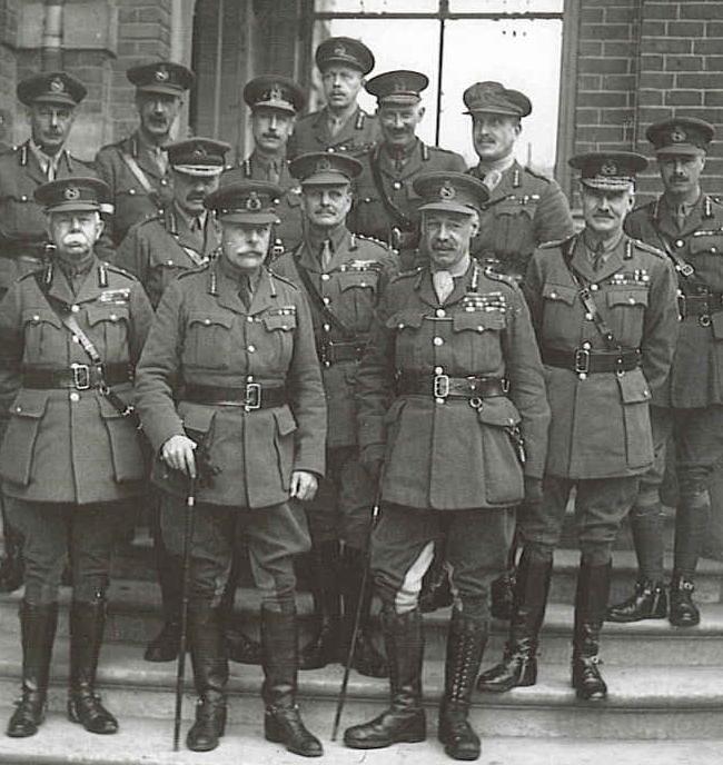 Sir Douglas Haig with his British Army commanders