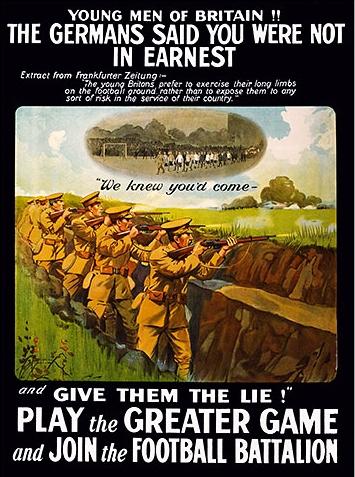 Recruitment poster for the Football Batallion