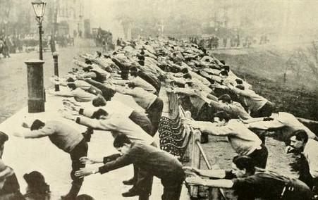 Rrecruits undergo physical exercises as part of their training