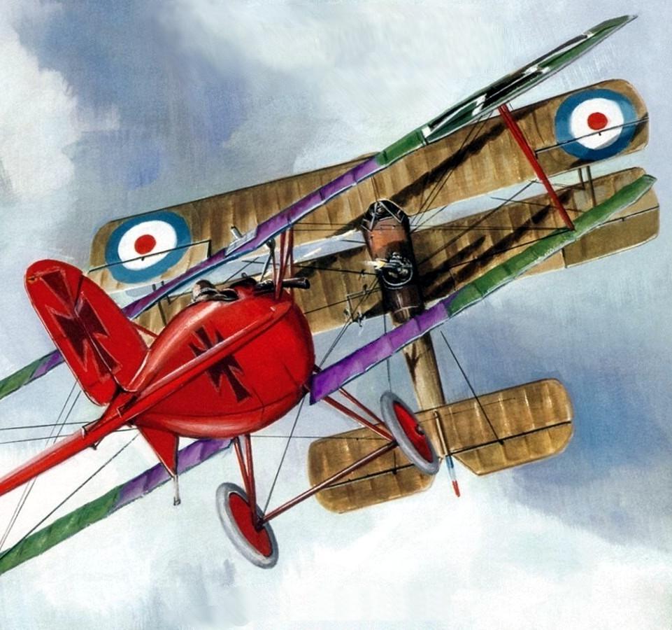Aerial duel during "Bloody April", 1917