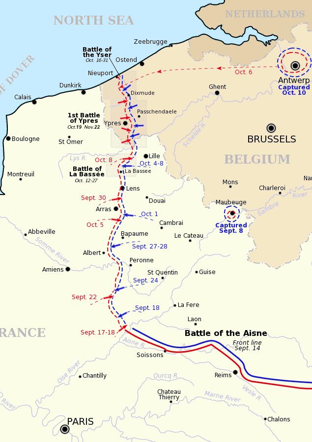 The Race to the Sea, September–October 1914