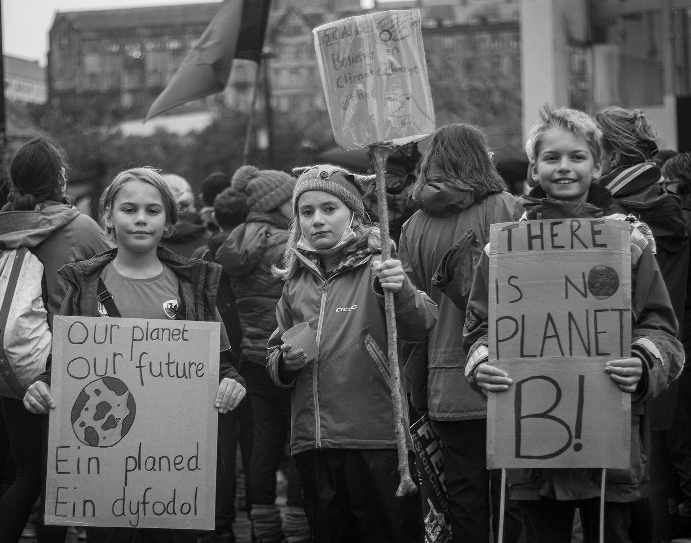 Young protesters at the Cop26 Global Day of Action