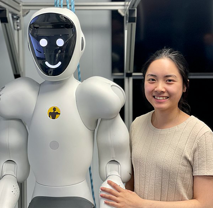A humanoid collaborative robot used for security guarding