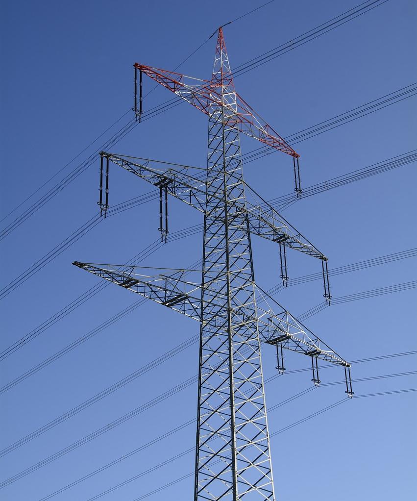Current electricity travelling along cables