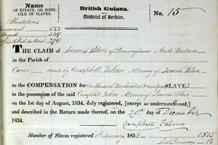Slavery compensation receipt