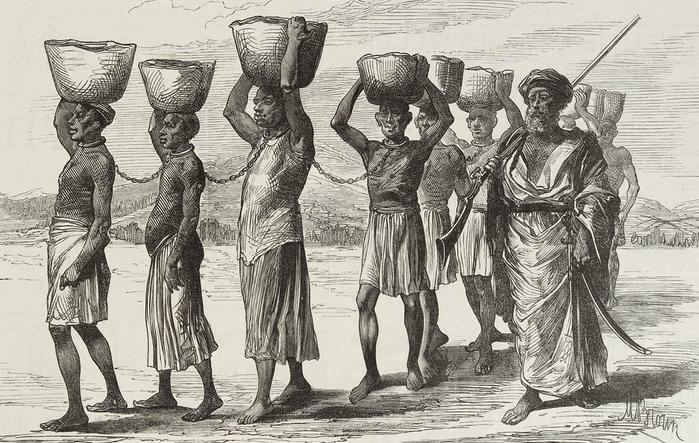 A Zanj slave gang in Zanzibar