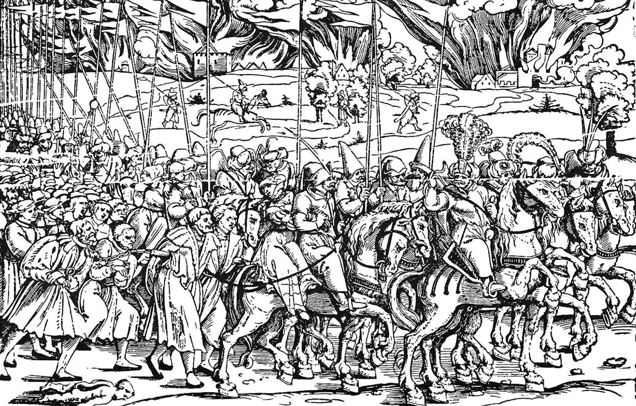 Ottoman soldiers with enslaved captives from Croatia (16th century)