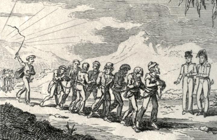 Christians slaves captured by Muslim raiders