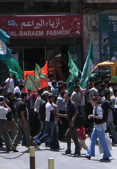 Rally in support of Hamas in Bethlehem, West Bank, 2006