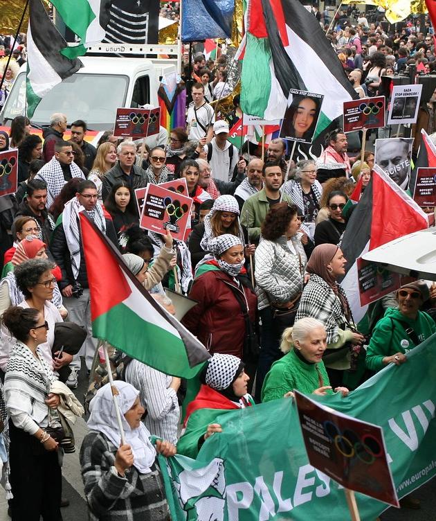 Protest march in support of the Palestinians, Paris, May 2024
