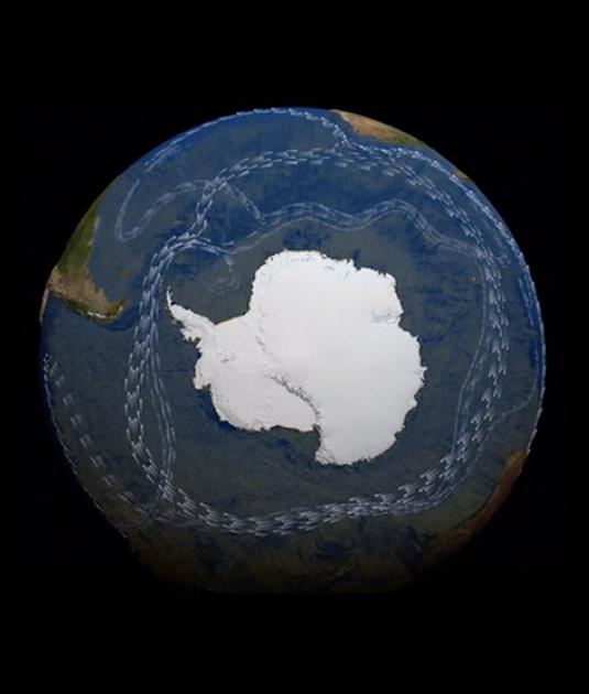 Antarctic Circumpolar Current encircling Antarctica