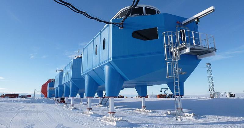 Halley Research Station on the Brunt Ice Shelf
