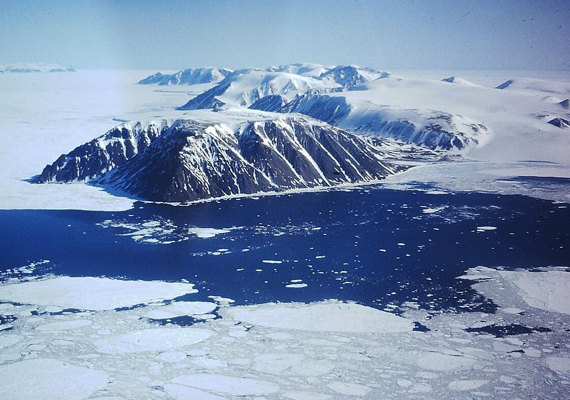 Aerial photo of the North Water Polynya