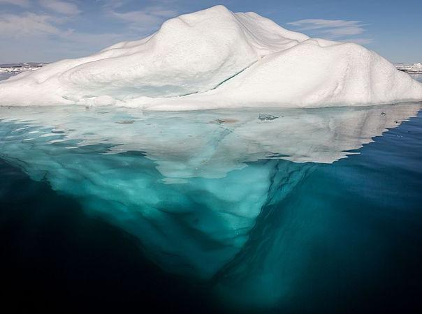 Iceberg, with the underwater portion visible