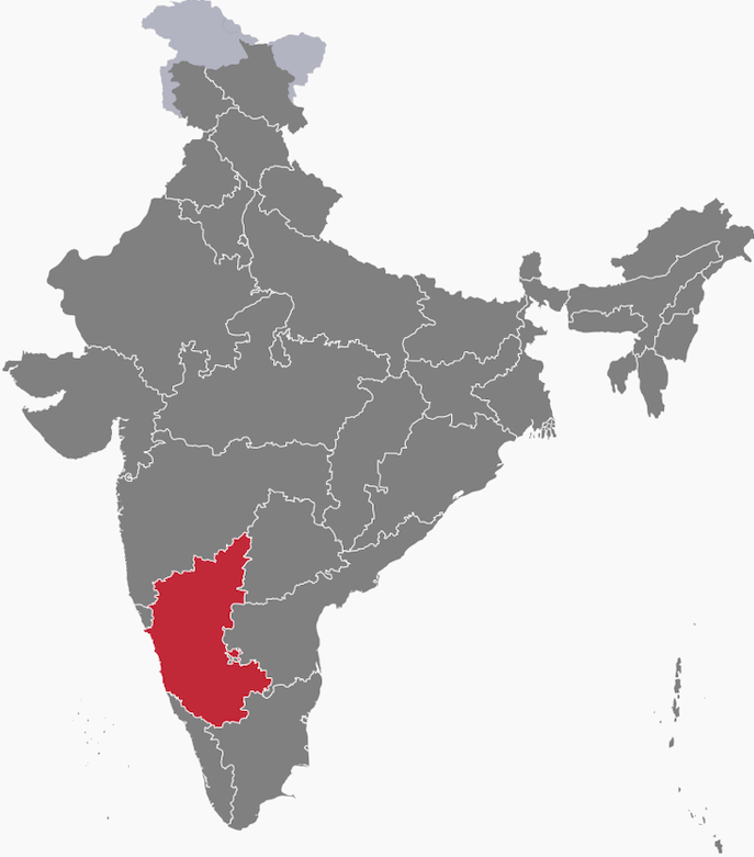 Location of Karnataka