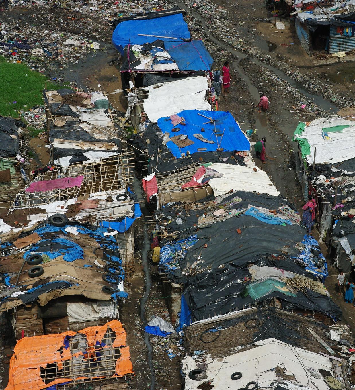 Shantytown in Bhadra, Ahmedabad