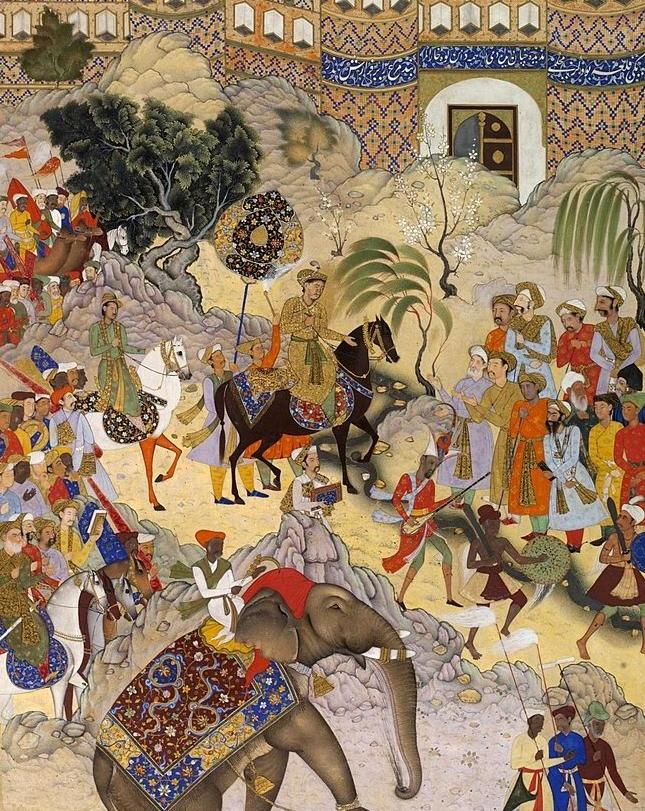 Triumphal entry of Akbar the Great into Surat, 1573