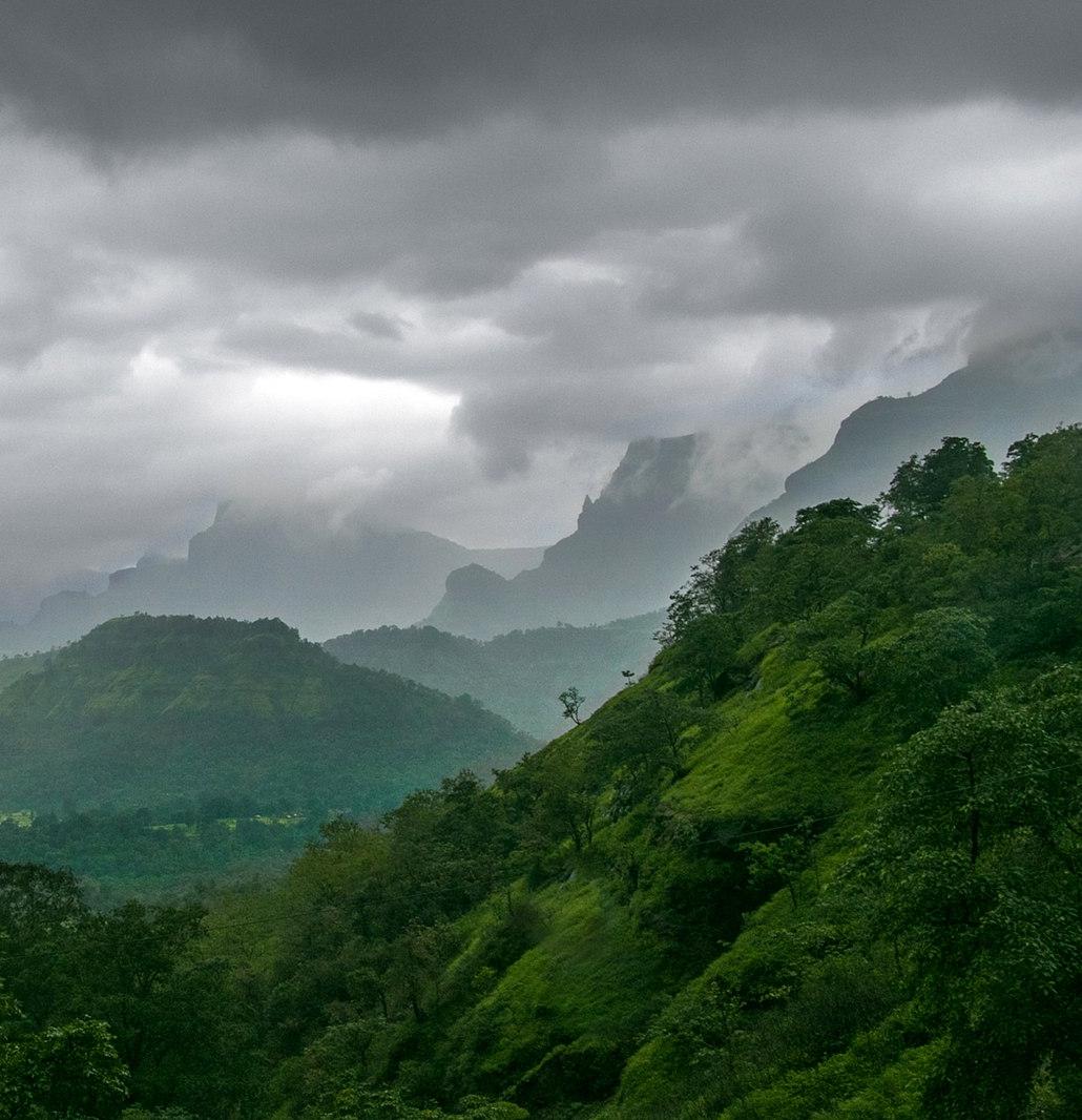 Western Ghats during the monsoon rains