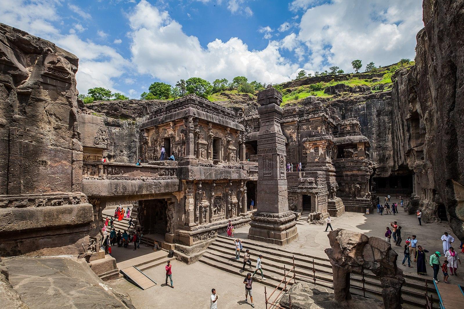Kailasha rock-cut Hindu temple at the Ellora Caves