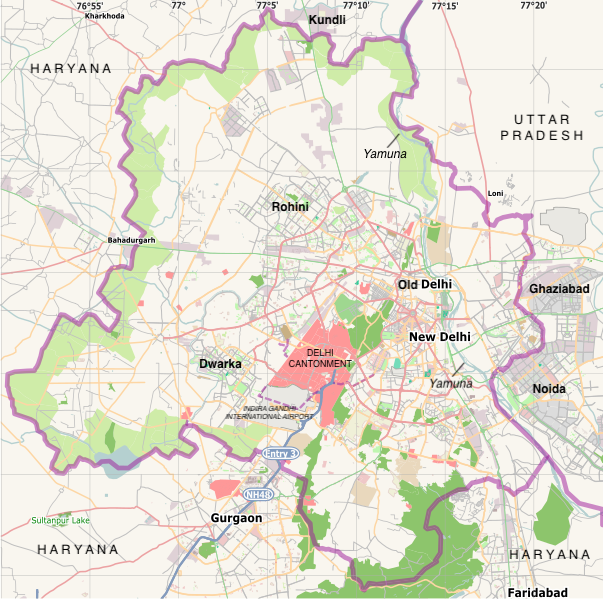 Map of Delhi