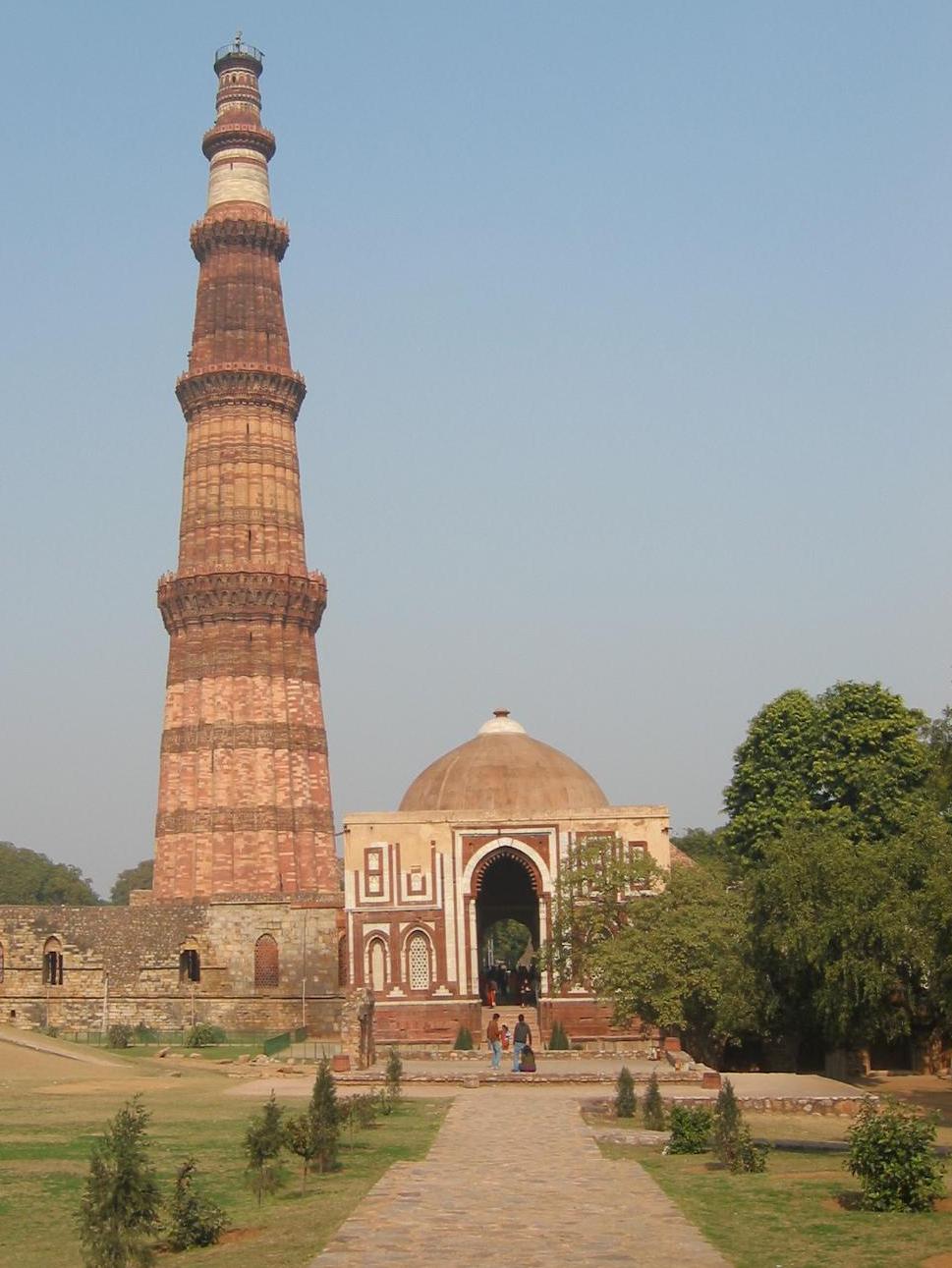 Qutb Minar, the tallest brick minaret in the world