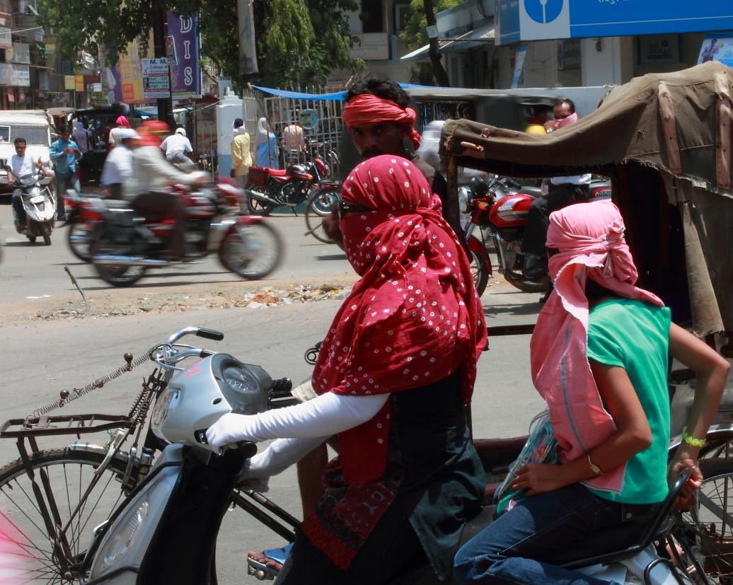 A scorching summer's day on the streets of Raipur