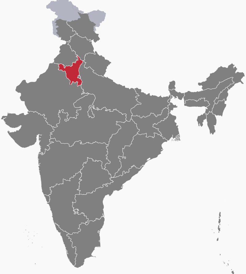 Location of Haryana