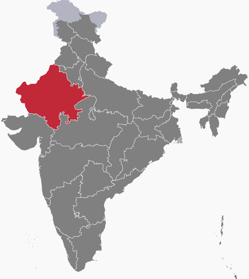 Location of Rajasthan