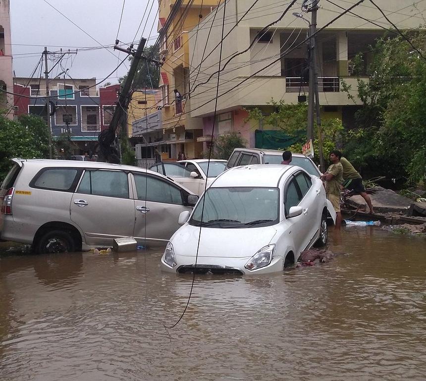 Flash flooding in Hyderabad October 2020