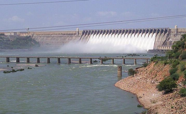 Nagarjuna Sagar Dam across the River Krishna