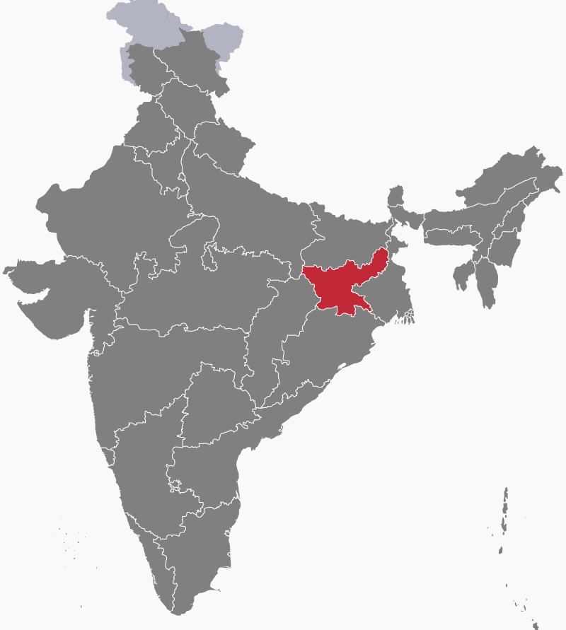 Location of Jharkhand