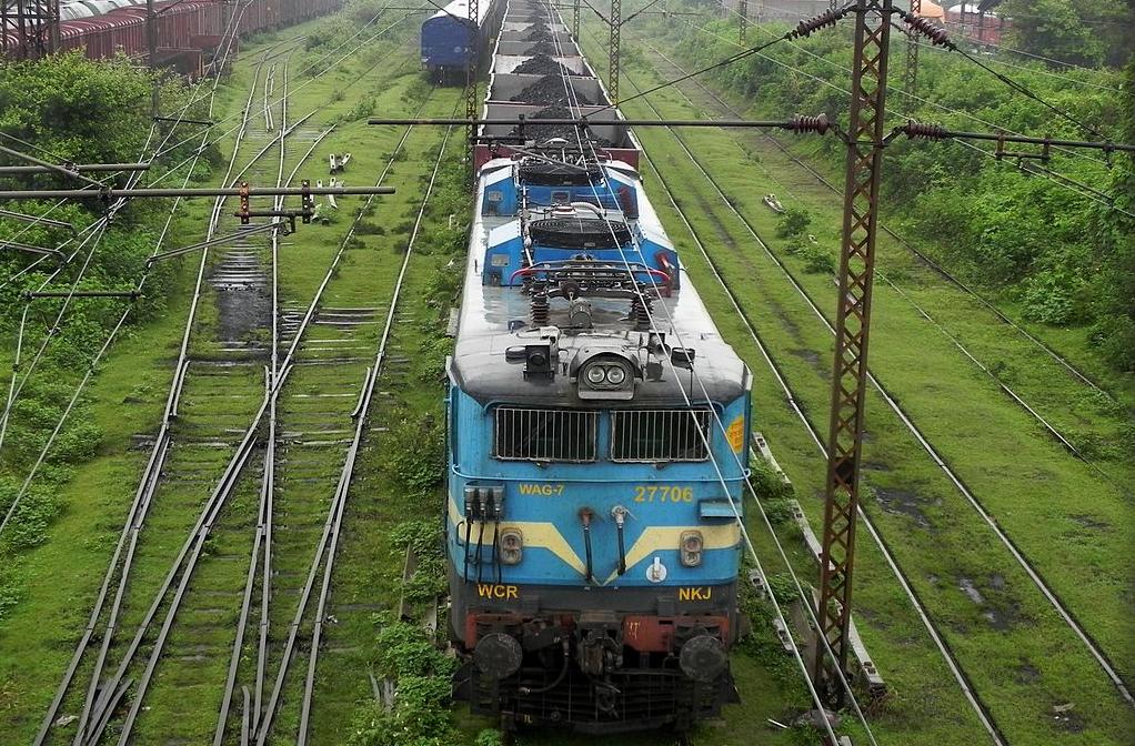 Coal train in a siding in Dhanbad