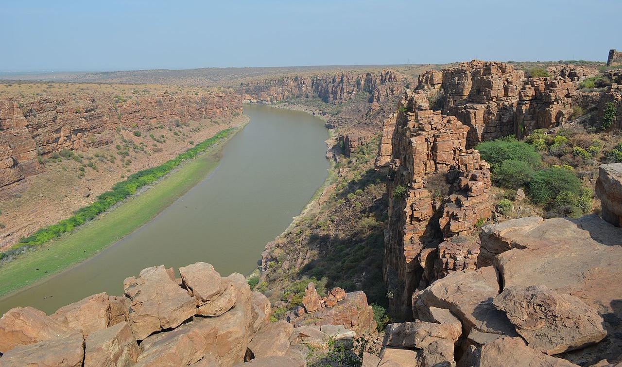 The Gandikota gorge, known as the "Grand Canyon of India"