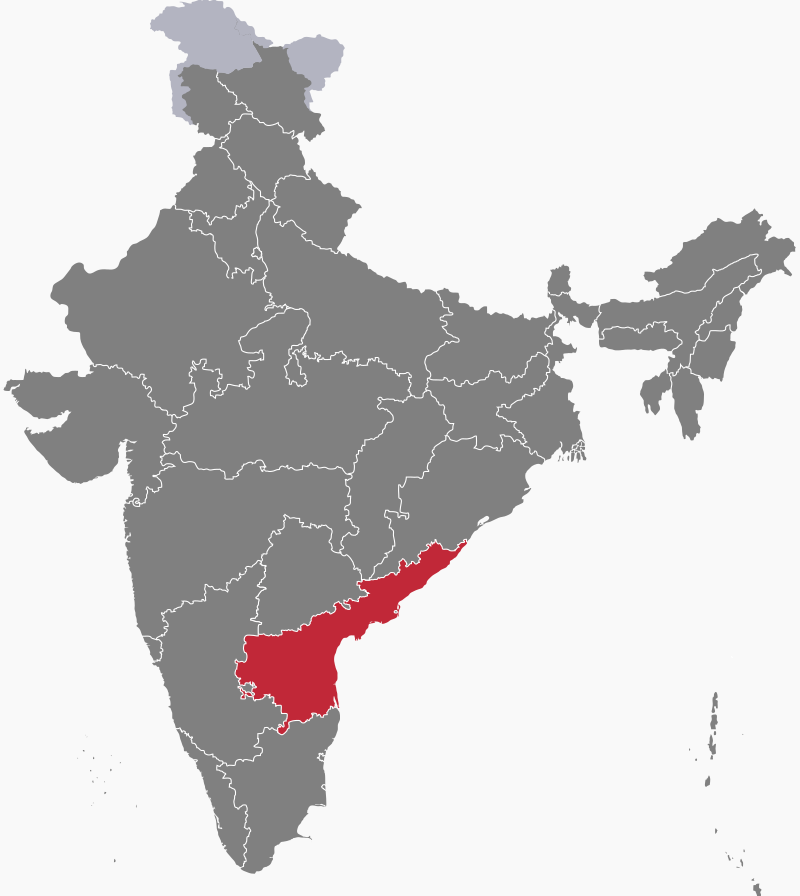 Location of Andhra Pradesh