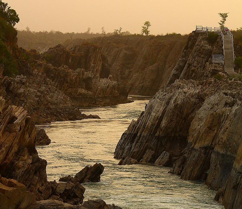 The River Narmada at Bhedaghat, Jabalpur district