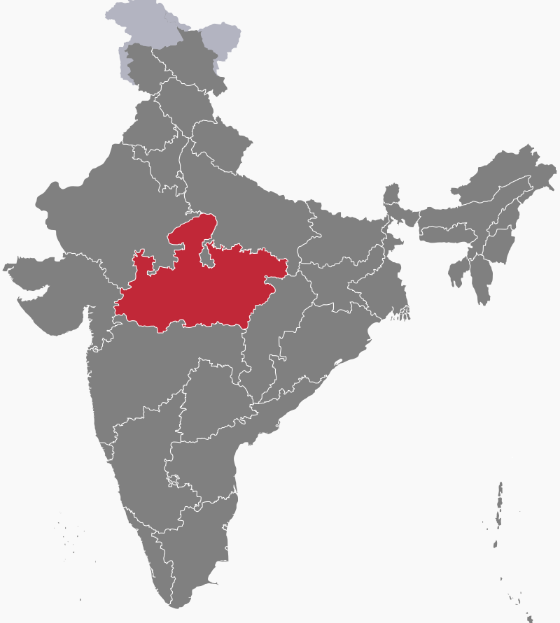 Location of Madhya Pradesh