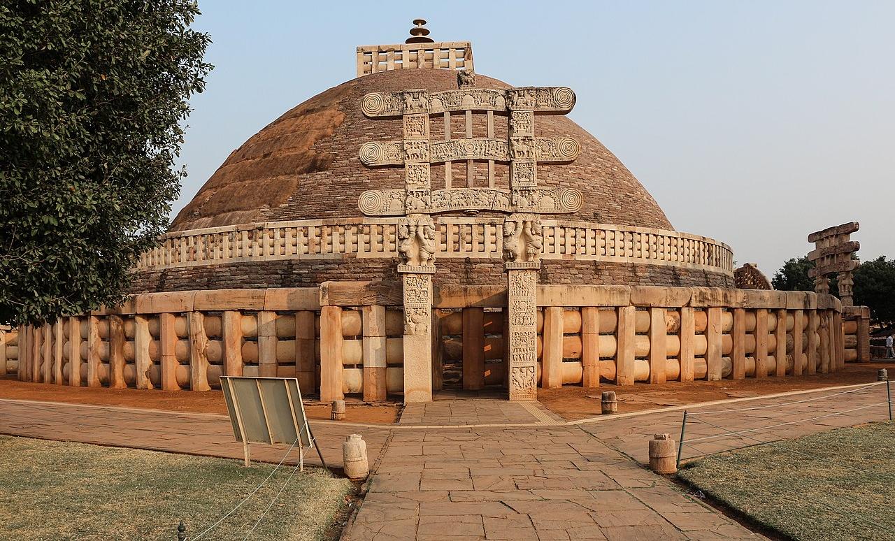 The Great Stupa at Sanchi, built by Ashoka the Great in the 3rd century