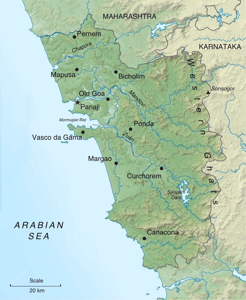 Map of Goa (★ = state capital)