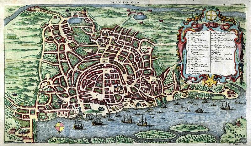 Plan of the Portuguese settlement of Goa in 1750