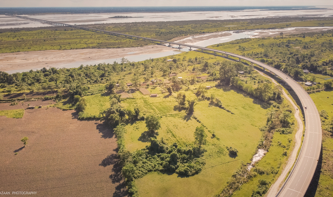 The Dhola-Sadiya Bridge over the River Lohit, Tinsukia district