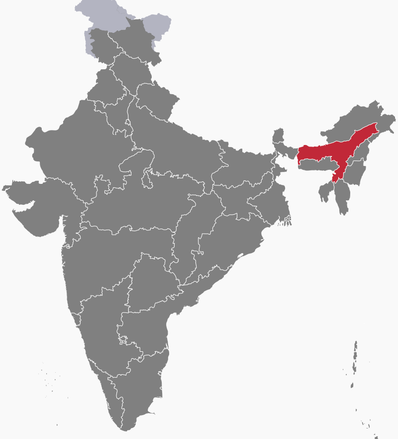 Location of Assam