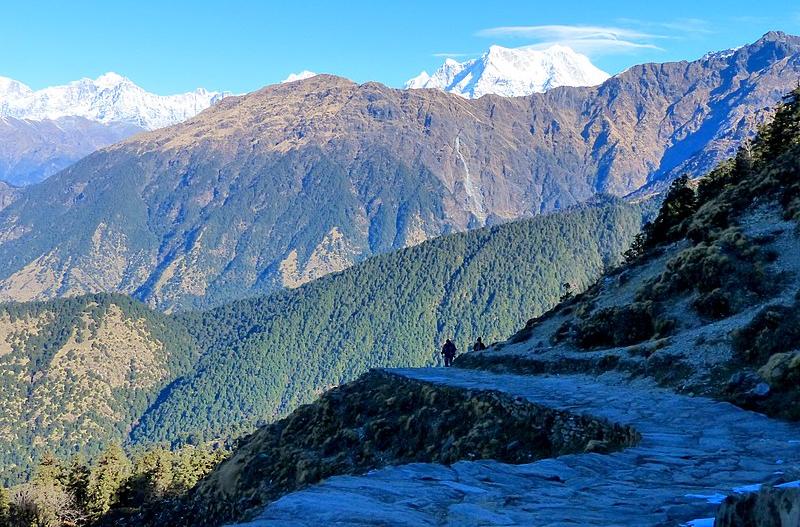 The trail to Tungnath in the Great Himalayas, Rudraprayag district