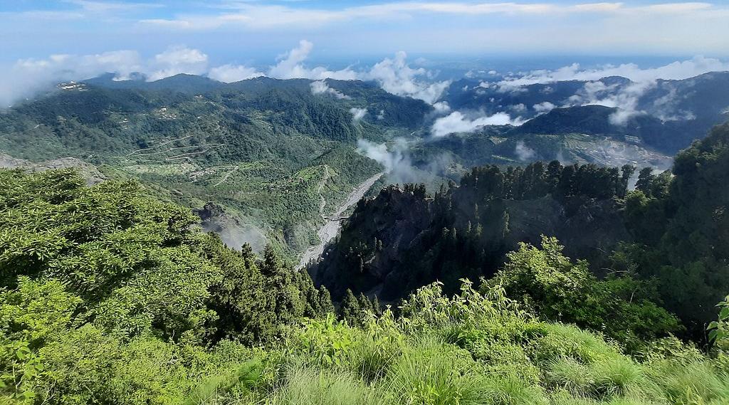 A panoramic view of the foothills near Haldwani