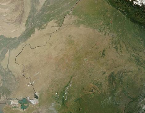 Satellite image of the Thar Desert