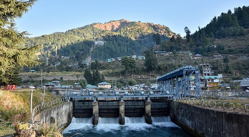 Hydro-electric dam at Barot, Mandi district