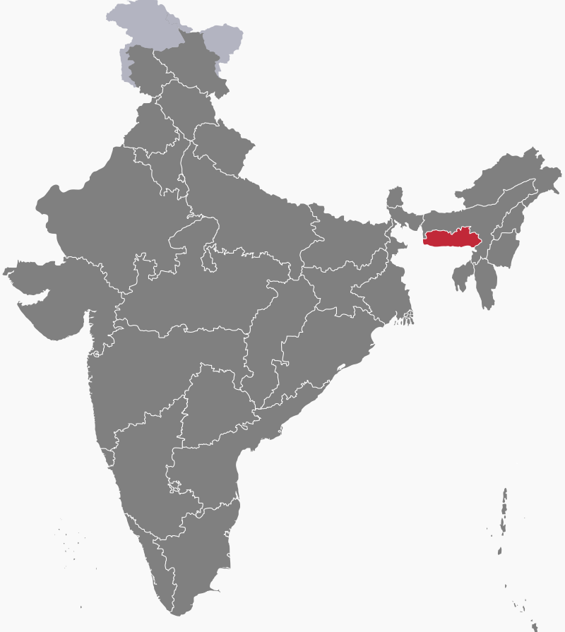 Location of Meghalaya