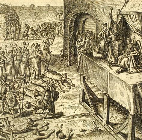 The King of Kongo gives an audience to Portuguese soldiers
